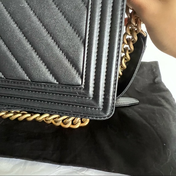 SOLD Chanel Chevron Medium Boy Bag - Picture 7 of 12